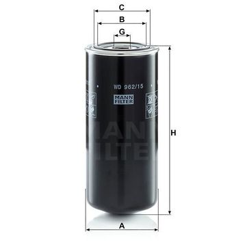 Mann WD962/15 Yağ Filtresi