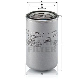 Mann WDK719 Yakıt Filtresi