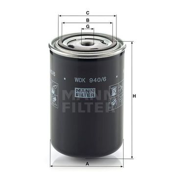 Mann WDK940/6 Yakıt Filtresi
