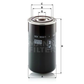 Mann WDK950/1 Yakıt Filtresi