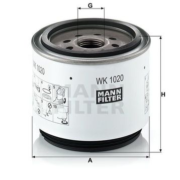 Mann WK1020X Yakıt Filtresi