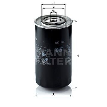 Mann WK1168 Yakıt Filtresi