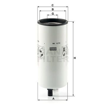 Mann WK1270 Yakıt Filtresi