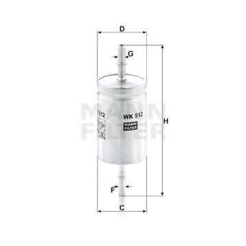 Mann WK512 Yakıt Filtresi