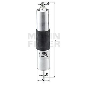Mann WK533 Yakıt Filtresi