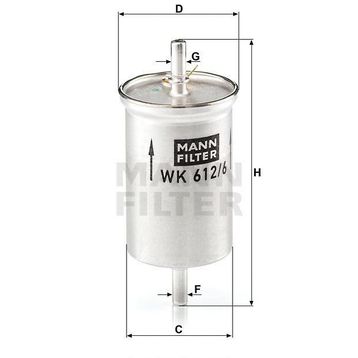Mann WK612/6 Yakıt Filtresi