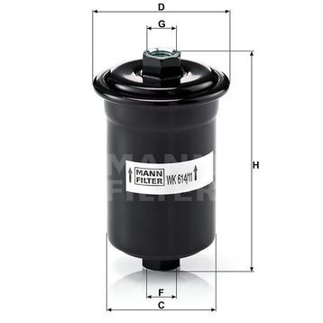 Mann WK614/11 Yakıt Filtresi