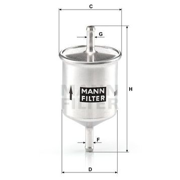 Mann WK66 Yakıt Filtresi