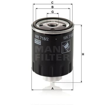Mann WK718/2 Yakıt Filtresi