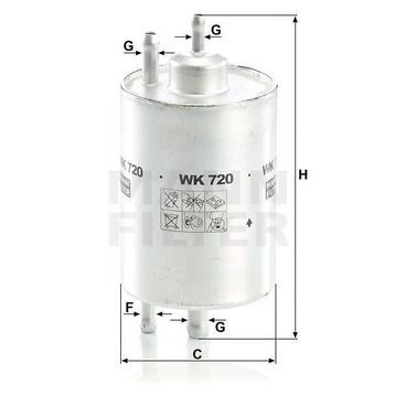 Mann WK720 Yakıt Filtresi
