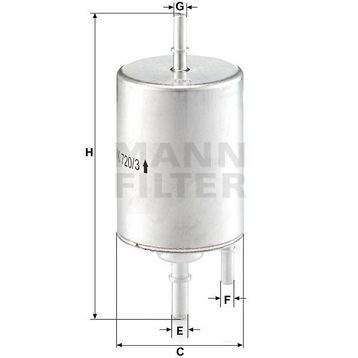 Mann WK720/3 Yakıt Filtresi