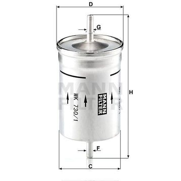 Mann WK730/1 Yakıt Filtresi