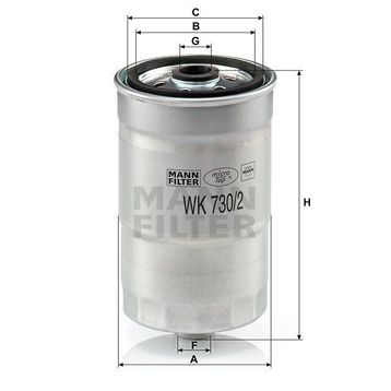 Mann WK730/2X Yakıt Filtresi
