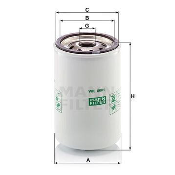 Mann WK8001 Yakıt Filtresi
