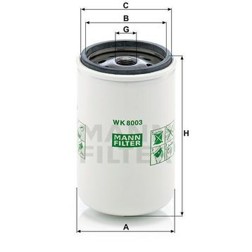 Mann WK8003X Yakıt Filtresi