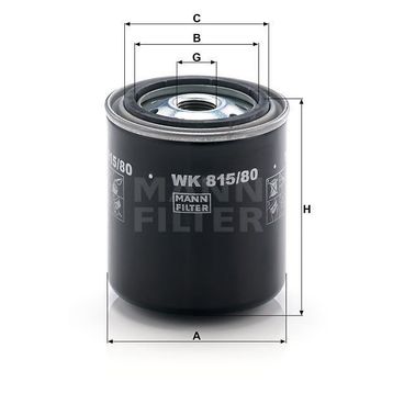 Mann WK815/80 Yakıt Filtresi