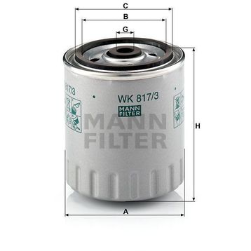 Mann Wk817/3X Yakıt Filtresi