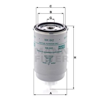 Mann WK842 Yakıt Filtresi