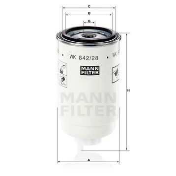 Mann WK842/6 Yakıt Filtresi