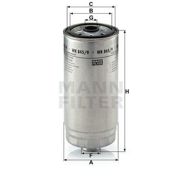 Mann WK845/9 Yakıt Filtresi