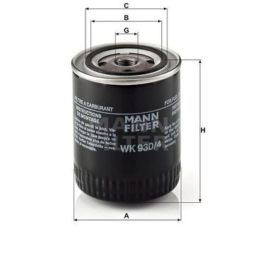 Mann WK930/4 Yakıt Filtresi