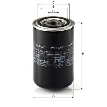 Mann WK940/17 Yakıt Filtresi