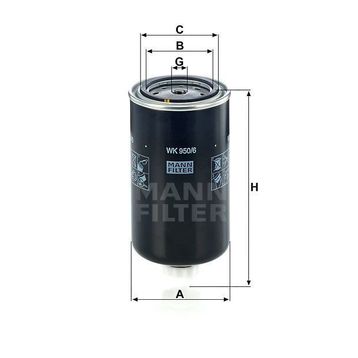 Mann WK950/6 Yakıt Filtresi