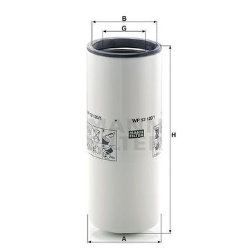 Mann WP12120/1 Yağ Filtresi