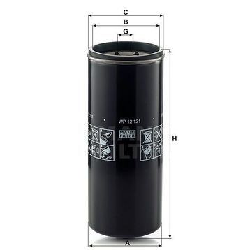 Mann WP12121 Yağ Filtresi