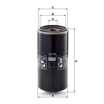 Mann WP1270 Yağ Filtresi