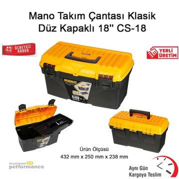 Mano Düz Kapaklı Klasik 18 inç Takım Çantası