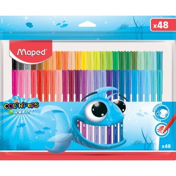 Maped 845726 Plastik Poşetli 48 Renk Color'Peps Ocean Keçeli Kalem