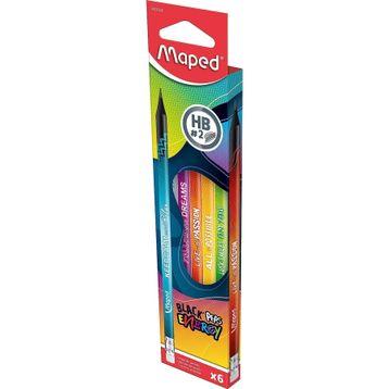Maped 852000 6'lı Paket Energy HB Silgili Kurşun Kalem
