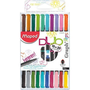 Maped Fineliner X10 Graph Peps Duo Kalem