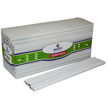 Mapi 8 mm 100 Adet Beyaz Üçgen Profil