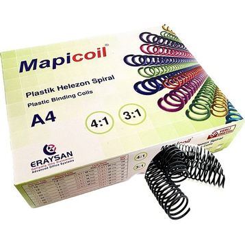 Mapi Mapicoil 3:1 22 mm Siyah 50 Adet Plastik Helezon Spiral