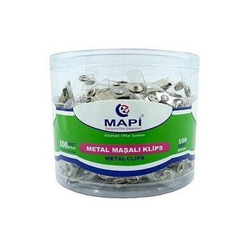 Mapi Şeffaf Metal Maşalı Klips