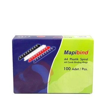 Mapibind 20 mm Kırmızı 100 Adet Plastik Spiral