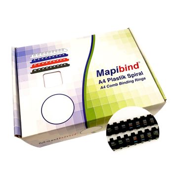 Mapibind 25 mm Siyah 50 Adet Plastik Spiral
