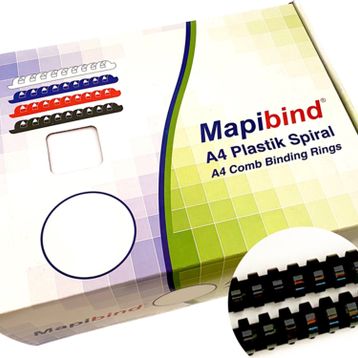 Mapibind 25 mm Siyah 50 Adet Plastik Spiral