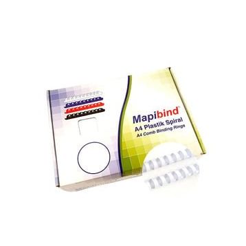 Mapibind 28 mm Beyaz 50 Adet Plastik Spiral