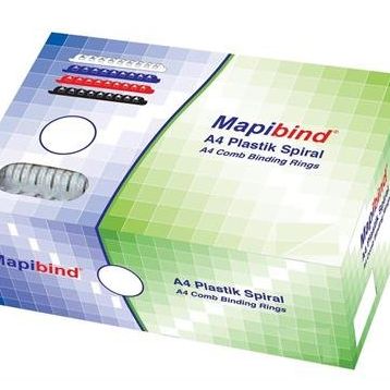 Mapibind 28 mm Kırmızı 50 Adet Plastık Spiral