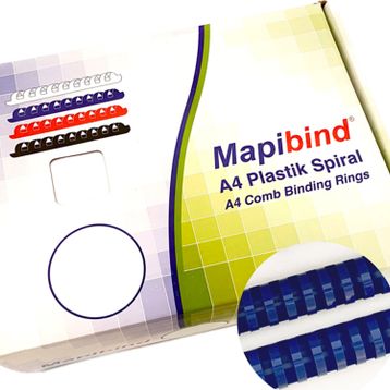 Mapibind 28 mm Lacivert 50 Adet Plastik Spiral