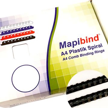 Mapibind 28 mm Siyah 50 Adet Plastik Spiral
