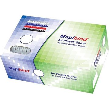 Mapibind 32 mm Kırmızı 50 Adet Plastik Spiral