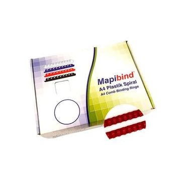 Mapibind 32 mm Kırmızı 50 Adet Plastik Spiral