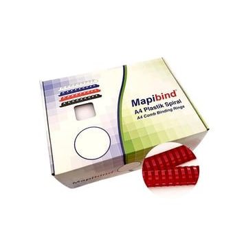 Mapibind 38 mm Kırmızı 50 Adet Plastik Spiral