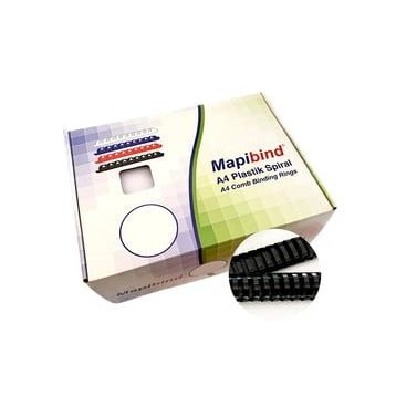 Mapibind 38 mm Siyah 50 Adet Plastik Spiral