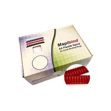 Mapibind 50 mm Kırmızı 50 Adet Plastik Spiral