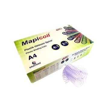 Mapicoil 4:1 10 mm Şeffaf 100 Adet 48 Lop Plastik Helezon Spiral
